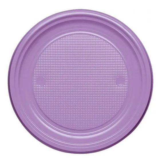 Assiette En Plastique Ronde 22Cm Couleur X 20 Pi Ces