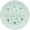 Assiette Jetable Vive Les Mari S Argent X10