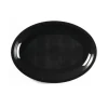 Assiette Plastique Ovale Noire 25Cm X 50 Pi Ces