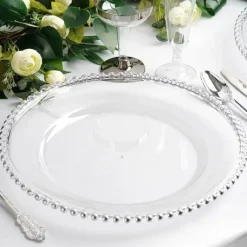 Assiette Plastique Perle Argent X 6 Pi Ces