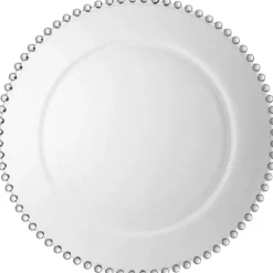Assiette Plastique Perle Argent X 6 Pi Ces
