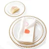 Assiette Plastique Perle Or X 6 Pi Ces