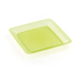 Assiette Plastique R Utilisable Vert Anis 23X23Cm X6