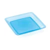 Assiette Plastique R Utilisable Turquoise 23X23Cm X6