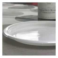 Assiette Plastique Ronde Blanche R Utilisable 25 Cm X 25 Pi Ces