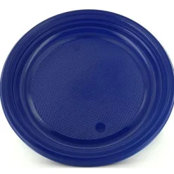 Assiette Plastique Ronde Bleu Marine 22Cm X 20 Pi Ces