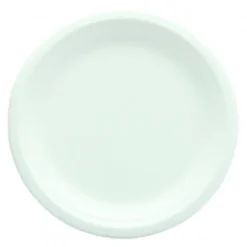 Assiette Ronde Blanche Canne A Sucre 23Cm X 25Pi Ces
