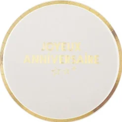 Assiettes En Carton Joyeux Anniversaire Or 23 Cm X10 Pi Ces