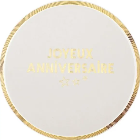Assiettes En Carton Joyeux Anniversaire Or 23 Cm X10 Pi Ces