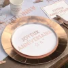Assiettes En Carton Joyeux Anniversaire Rose Gold 23 Cm X10 Pi Ces