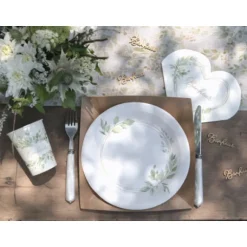 Assiettes En Carton O Bonheur 23Cm X10 Pi Ces