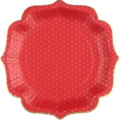 Assiettes En Carton Passe Partout Rouge 21Cm X 10 Pi Ces