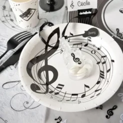 Assiettes En Carton Th Me Musique 23Cm X 10 Pi Ces