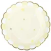 Assiettes Festonn Es 23 Cm Jaune Pastel X 8 Pi Ces