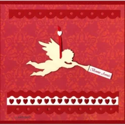 Attache Parisienne Coeur Rouge X 50