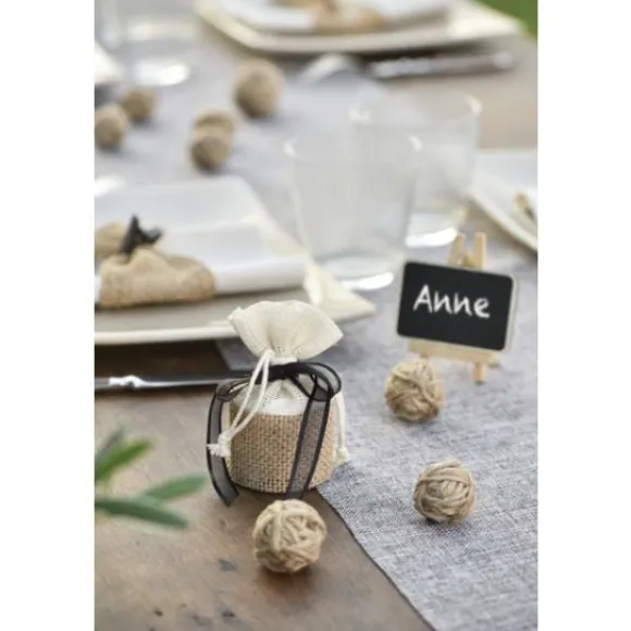 Aumoniere Dragees Jute Naturel X 4 Pi Ces