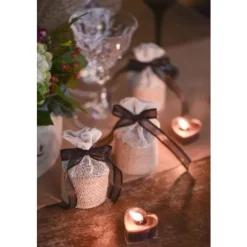 Aumoniere Dragees Jute Naturel X 4 Pi Ces