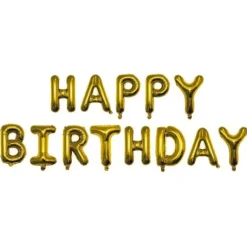 Ballon Aluminium Happy Birthday Or