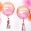 Ballon Boule Mylar Orange Et Rose Gold