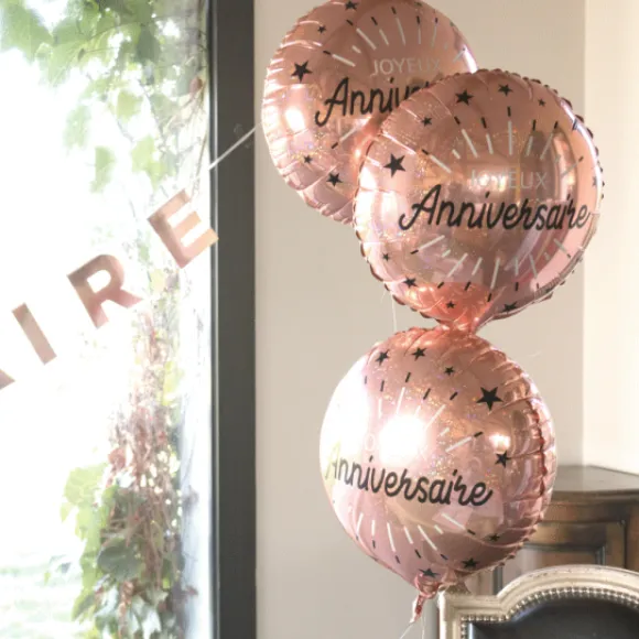 Ballon G Ant Joyeux Anniversaire Rose Gold 45 Cm
