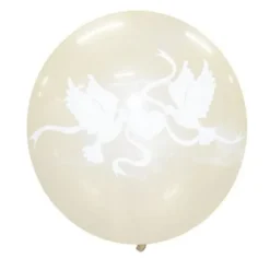 Ballon G Ant Transparent Imprim Colombes 90 Cm