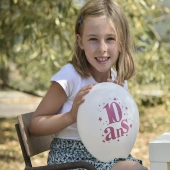 Ballon Gonflable Chiffre 10 Joyeux Anniversaire X8