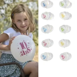 Ballon Gonflable Chiffre Joyeux Anniversaire X8