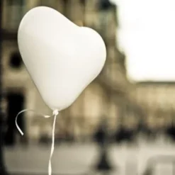 Ballon Gonflable Coeur Blanc 45 Cm X 3 Pi Ces