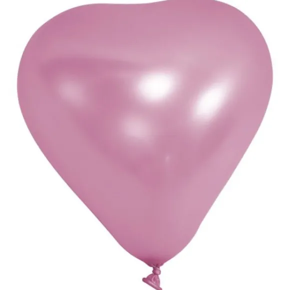 Ballon Gonflable Coeur Rose 20Cm X 100 Pi Ces