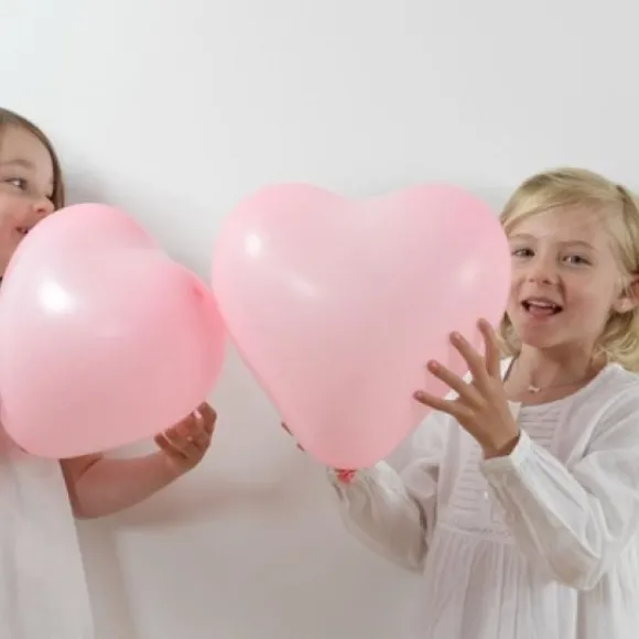 Ballon Gonflable Coeur Rose X 8 Pi Ces
