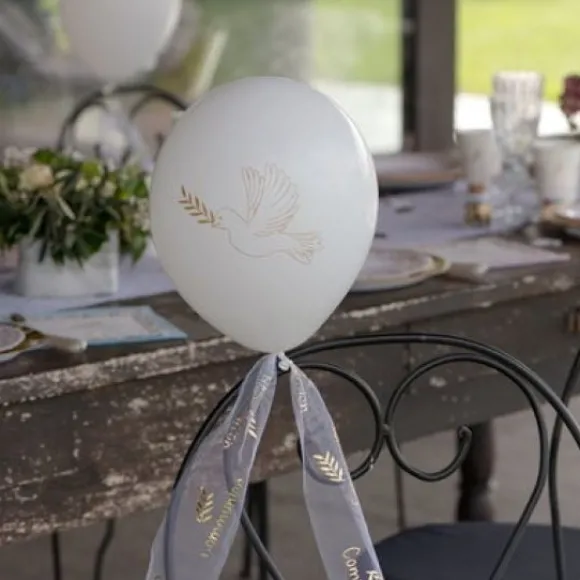 Ballon Gonflable Commmunion Blanc X8 Pi Ces
