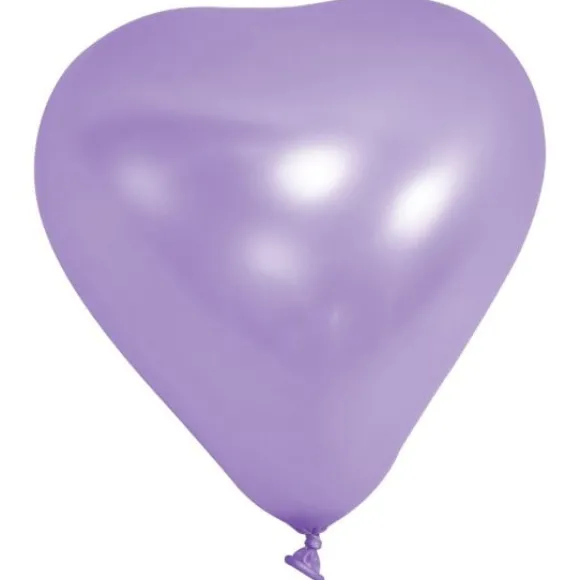 Ballon Gonflable En Forme De Coeur Parme 20Cm X 10 Pi Ces