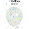 Ballon Gonflable Explosif Avec Confettis Pastel 28Cm X 3 Pi Ces