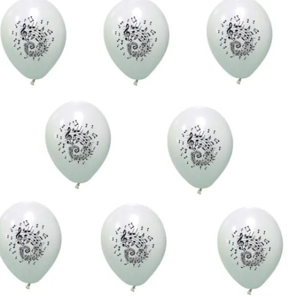 Ballon Gonflable Note De Musique Blanc X 8