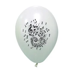 Ballon Gonflable Note De Musique Blanc X 8