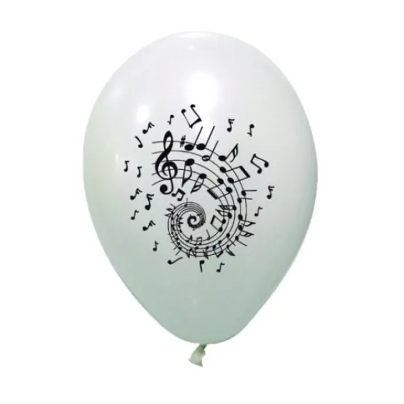 Ballon Gonflable Note De Musique Blanc X 8