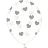 Ballon Gonflable Transparent Avec Coeur Argent X 6 Pi Ces
