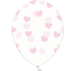 Ballon Gonflable Transparent Avec Coeur Rose X 50 Pi Ces