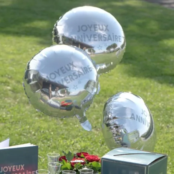 Ballon Gonfler G Ant Joyeux Anniversaire Bleu Canard 45 Cm