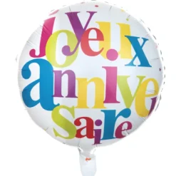 Ballon Joyeux Anniversaire Festif 45 Cm