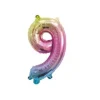 Ballon Mylar Chiffre 9 Iris Pastel 36 Cm