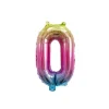 Ballon Mylar Chiffre 0 Iris Pastel 36 Cm