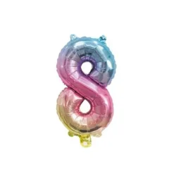 Ballon Mylar Chiffre 8 Iris Pastel 36 Cm