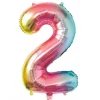 Ballon Mylar Chiffre 2 Iris Pastel 86 Cm