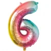 Ballon Mylar Chiffre 6 Iris Pastel 86 Cm