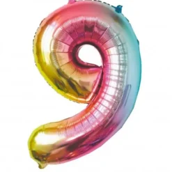Ballon Mylar Chiffre 9 Iris Pastel 86 Cm