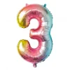 Ballon Mylar Chiffre 3 Iris Pastel 86 Cm