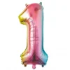 Ballon Mylar Chiffre 1 Iris Pastel 86 Cm