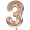 Ballon Mylar Chiffre 3 Rose Gold 86Cm