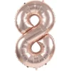 Ballon Mylar Chiffre 8 Rose Gold 86Cm